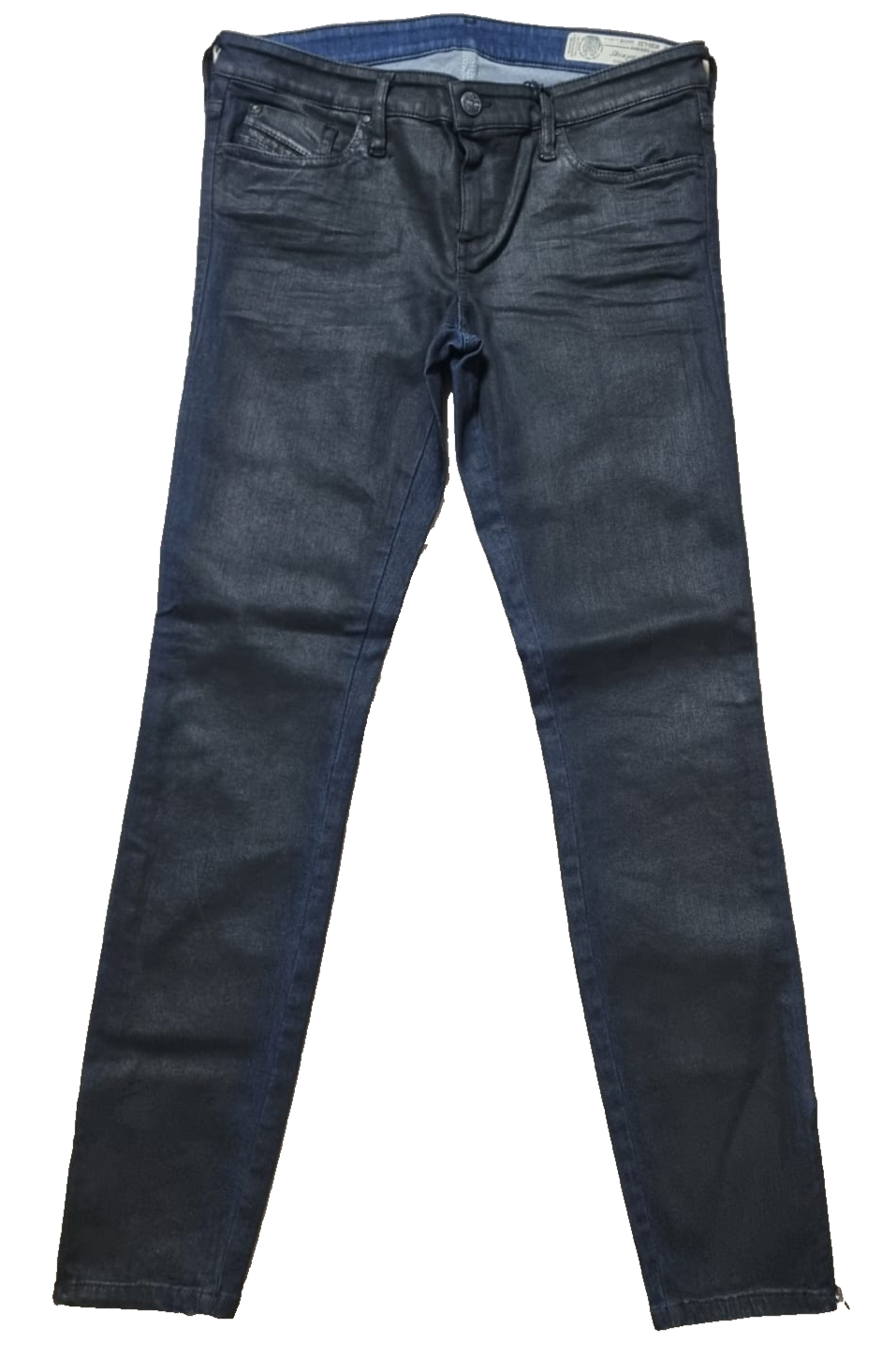 DIESEL Damen Jeans Skinzee-Low-Zip W30 L32 Super Slim Skinny Low Waist Black K4