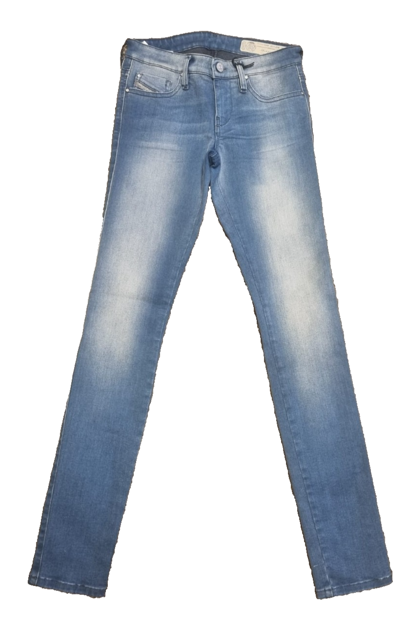 DIESEL Damen Jeans Skinzee-Low-S W27 L32 Blau Super Slim Skinny 9990UT 084IA