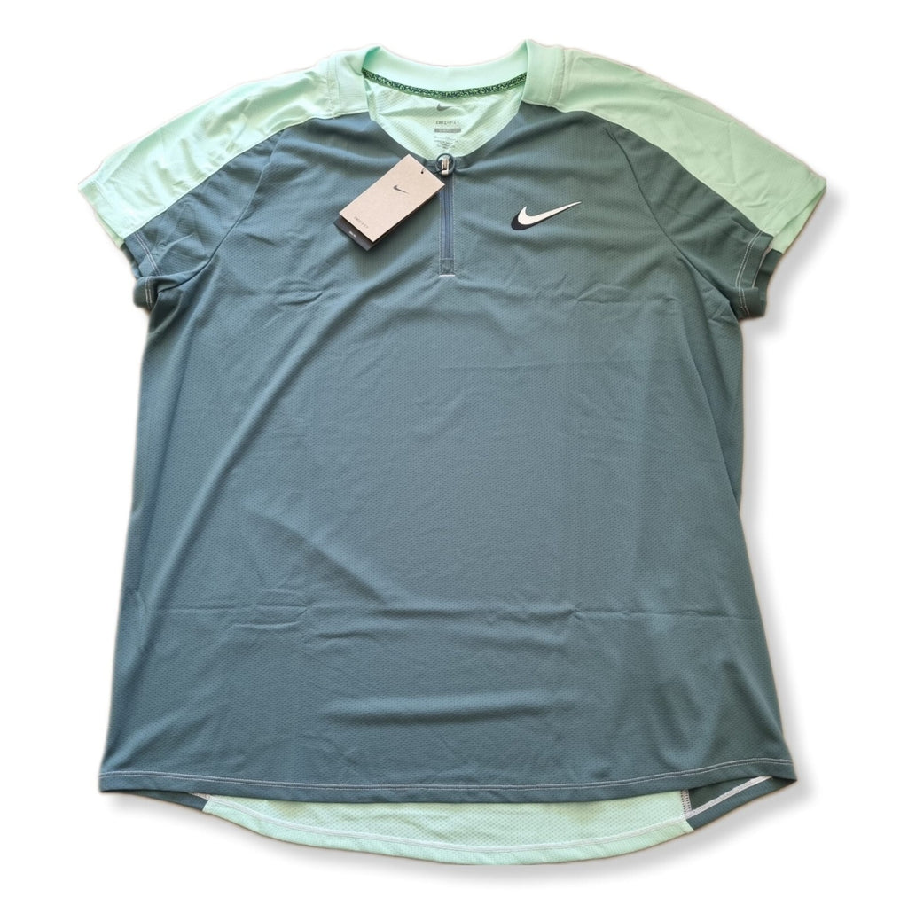 Nike Herren T-Shirt Mens Court Slam Ultimate Dri-FIT  Tennis Zip Polo Slim Fit