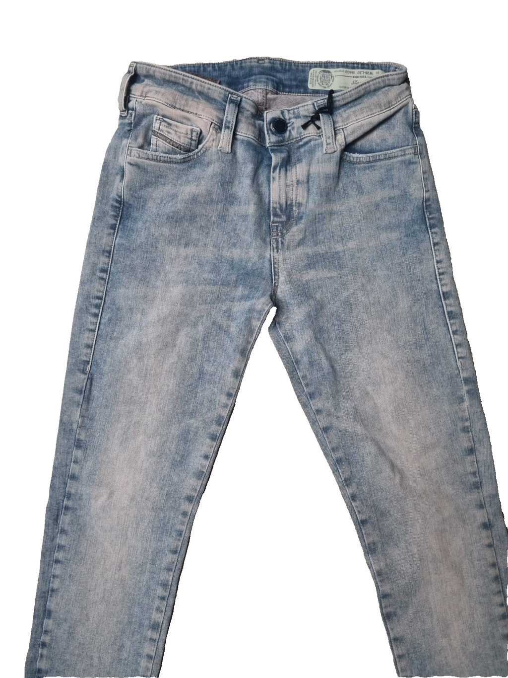 DIESEL Damen Jeans SLANDY W26 L30 Super Slim Skinny Hellblau Stretch 00SXJM 084V