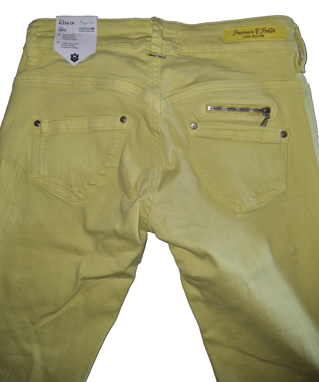 FREEMAN T. Porter Damen Jeans ALEXA CR Frauen Hose S Jeanshose Gelb Gr. L PL3B1