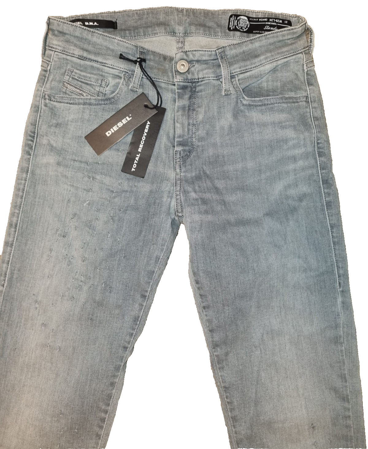 DIESEL Damen Jeans Slandy W29 L34 | Super Slim Skinny | Blau/Grau DENIM BR3E1
