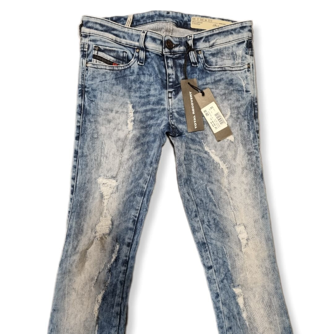 DIESEL Damen Jeans Skinzee-Low W25 L30 Made in Italy Super Slim SONDERPREIS BR1D