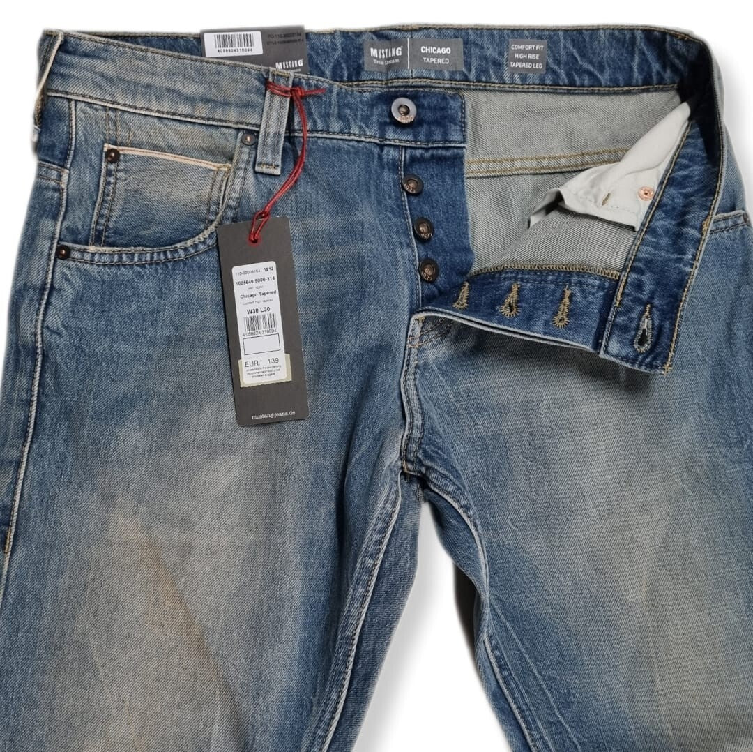 Mustang Herren Jeans Chicago Tapered Comfort High Tapered Modern 1005646 312