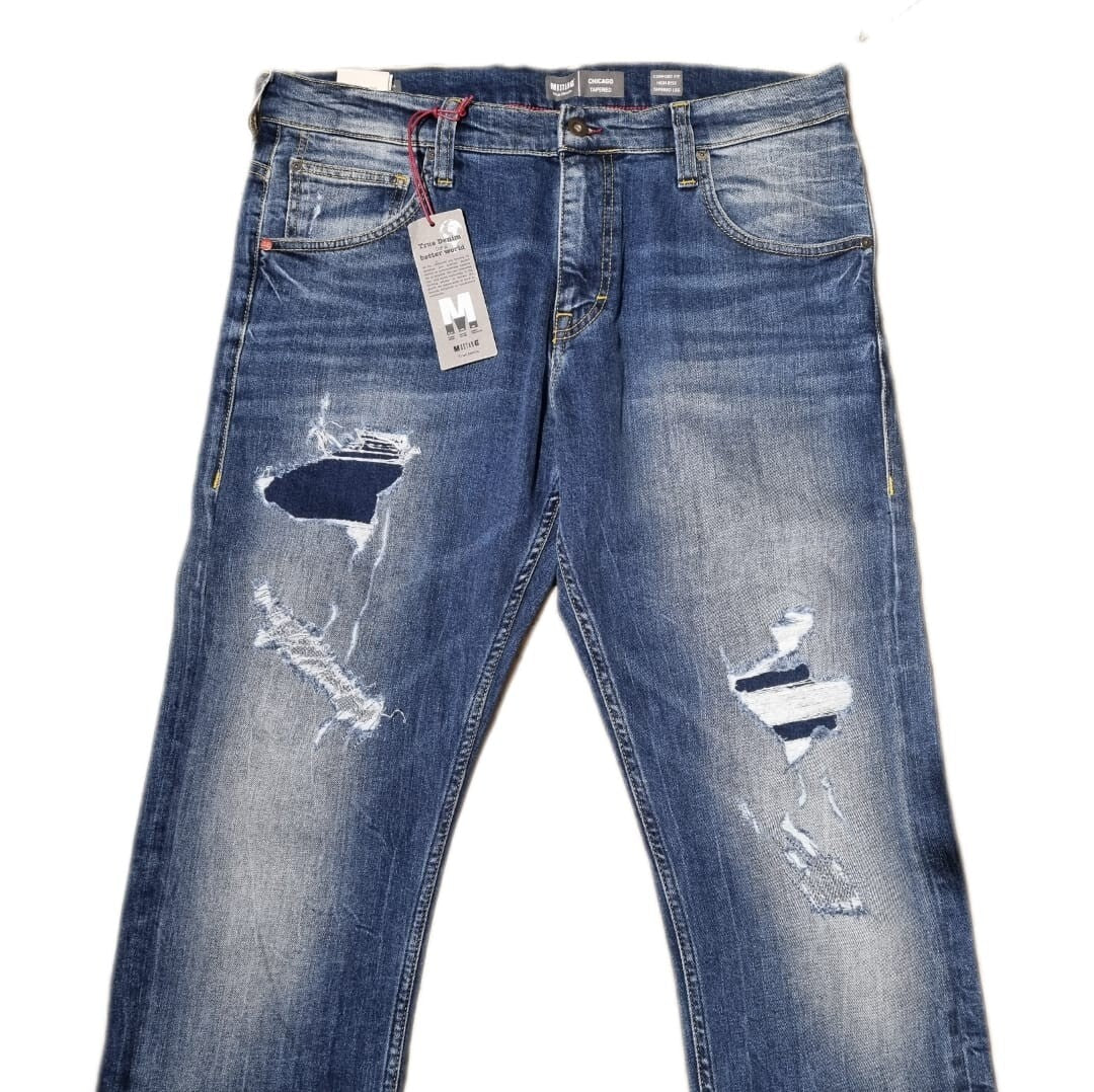 MUSTANG Herren Jeans CHICAGO W34 L36 – Comfort Fit, High Rise, Blau BR2E2