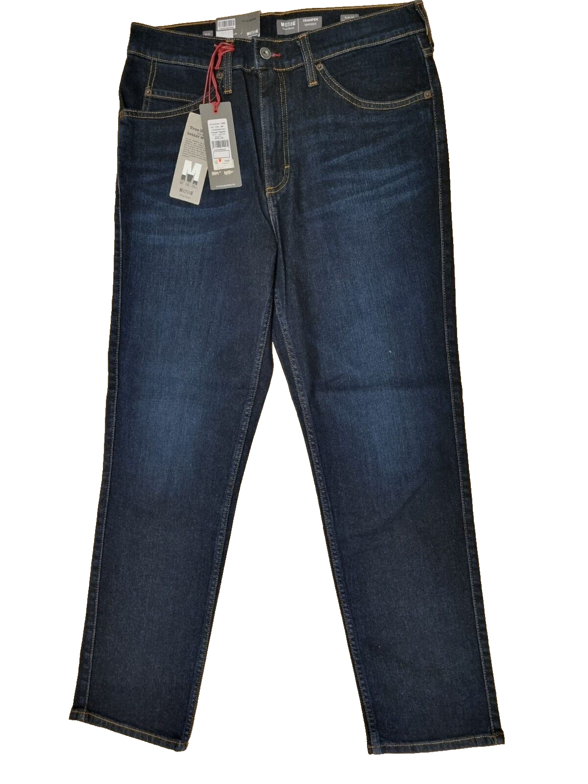 Mustang Herren Jeans Tramper Tapered W33 L30 Dunkel Blau Slim Fit Tapered D3