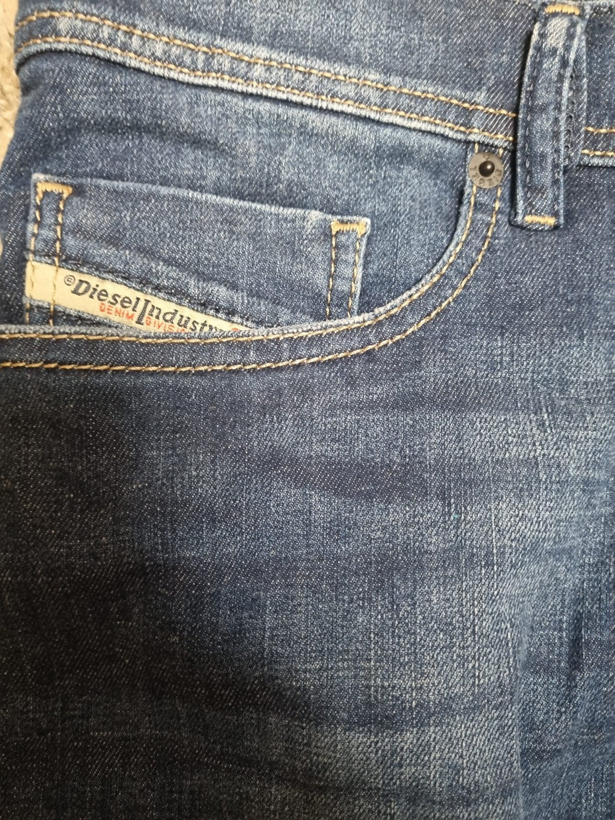 DIESEL Tepphar Herren Jeans W30 L32 Slim Carrot 00CKRI 084GR Stretch Blau M2