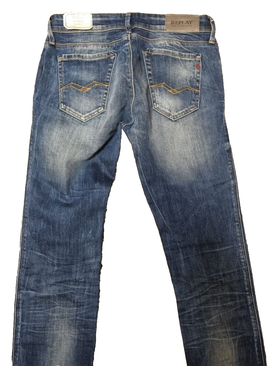 REPLAY Damen Jeans Yasmeen W26 L34 Blau Slim Fit Stretch WX621.000.573.430 E3