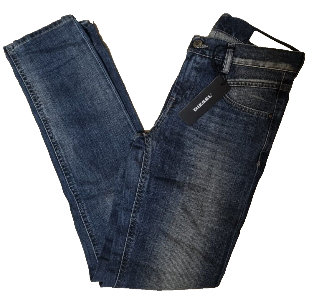 DIESEL Damen Jeans Belthy | Regular Slim Straight | Blau 0853S | W23 L30 BR1C2