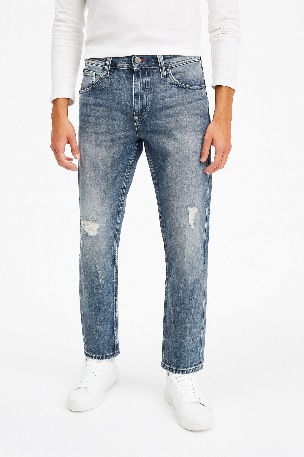 MUSTANG Herren Jeans Michigan Straight W33 L32 Blau Regular Fit Medium Rise BR2E