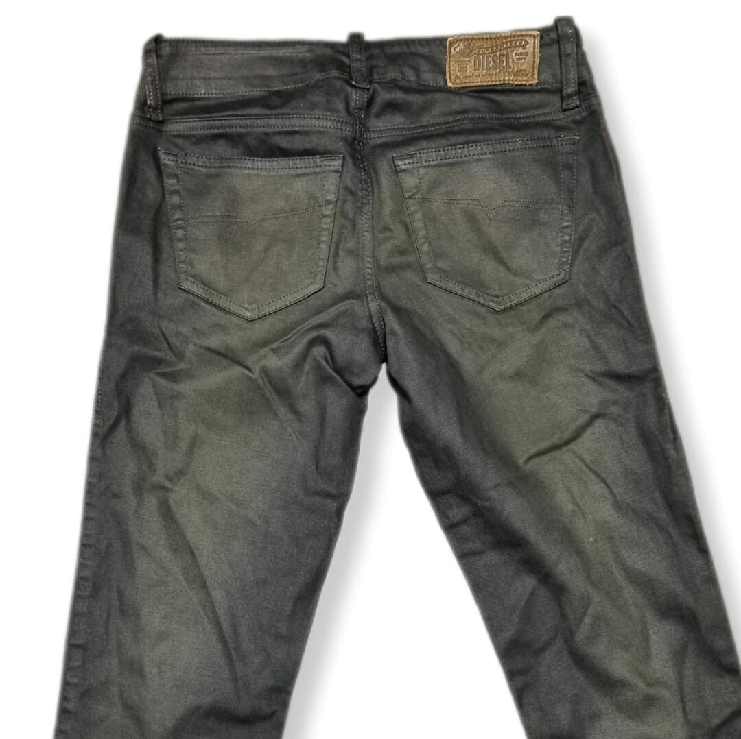 DIESEL Damen Jeans Grupee 0601F Stretch Antrazit W25 Extra Slim Fit Low W PL5B1