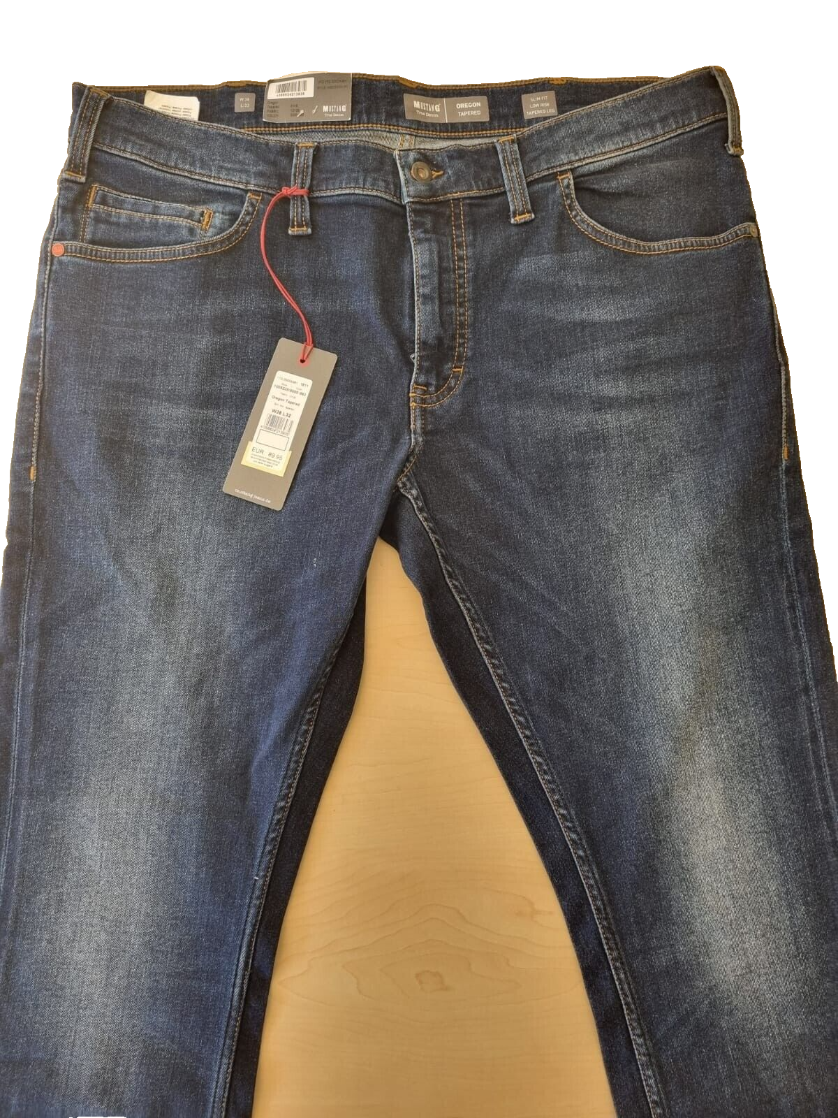 MUSTANG Herren Jeans Oregon Tapered W38 L32 | Slim Fit Low Waist Tapered Blau E6