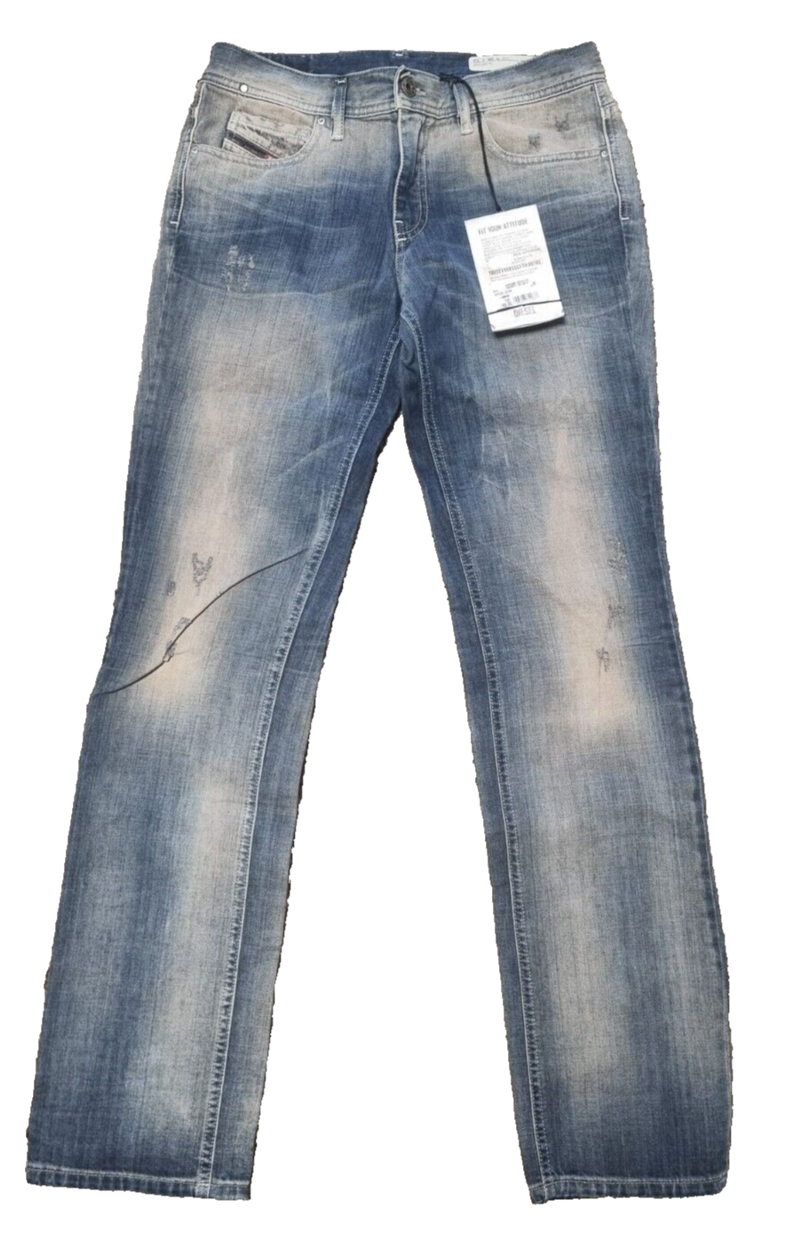 DIESEL Damen Jeans Faithlegg W28 L32 Blau Regular Fit 0813J Denim Hose T1-6