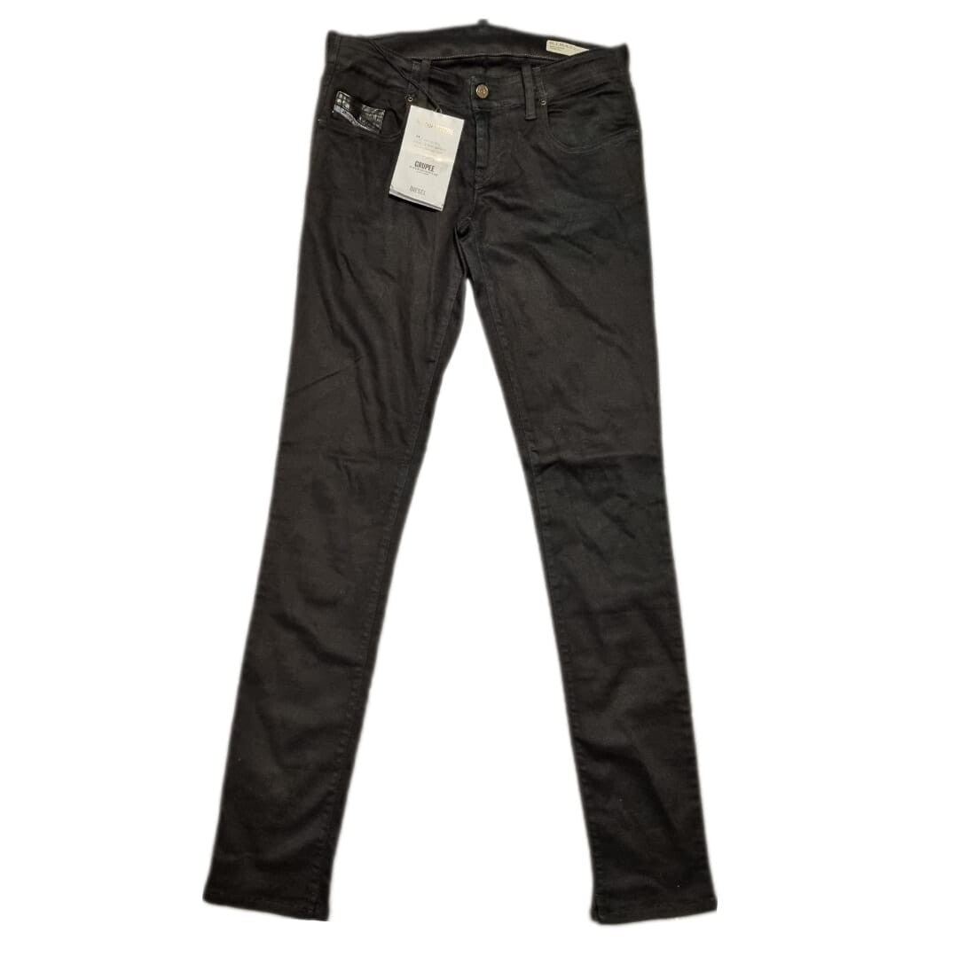 DIESEL Damen Jeans Grupee 0800R Stretch Schwarz W29 L34 Super Slim Fit PL5B2