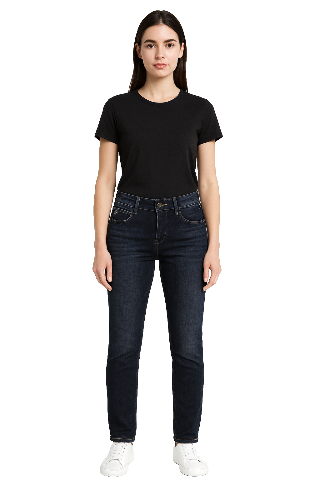 REPLAY Damen Jeans Yasmeen WX621 Blau Slim Straight Fit W27 L34