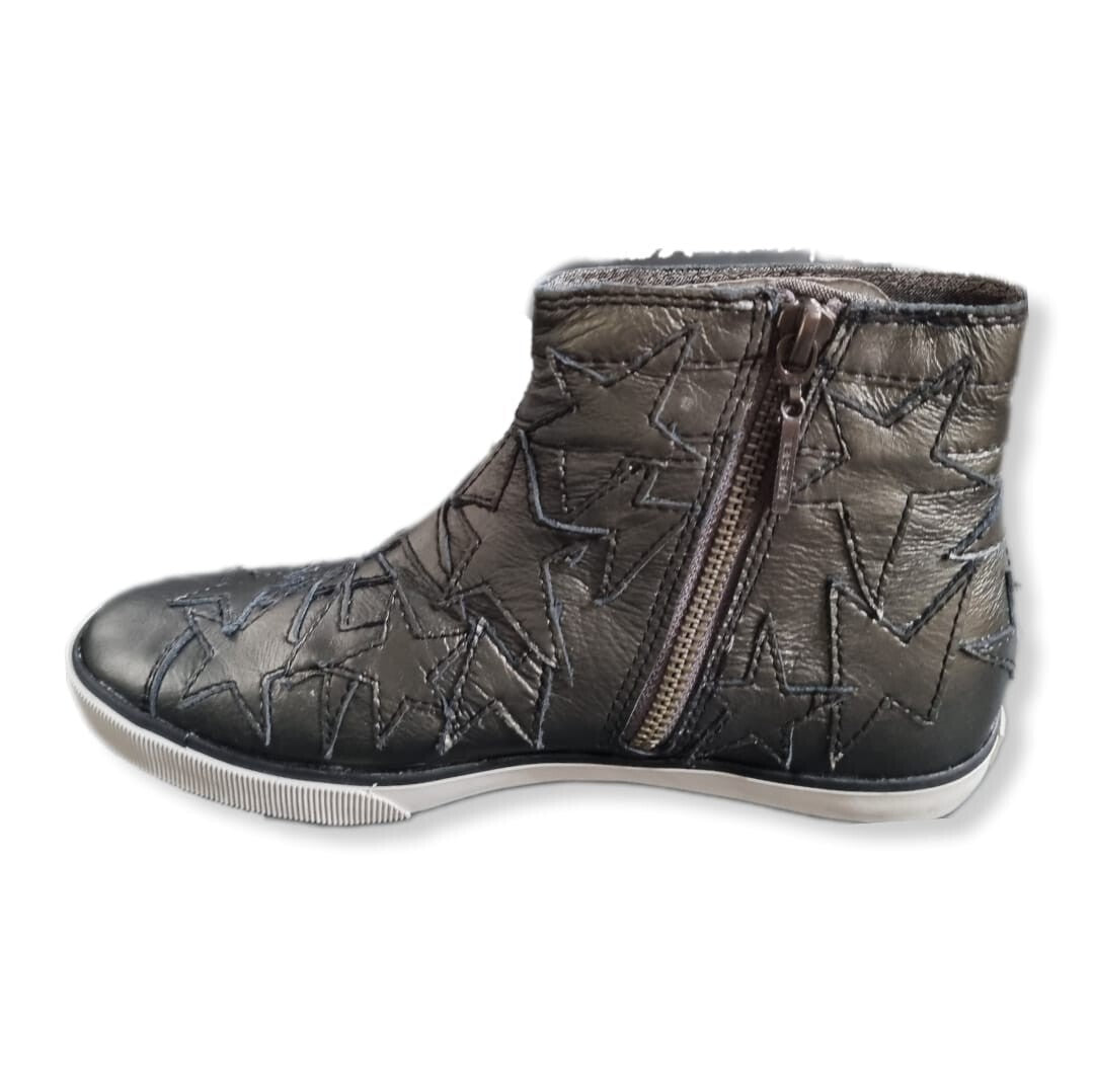 DIESEL Damen Stiefeletten S-STARHIGHTT Sneaker Gr. 35 EU / 5 US - Sterne Applika