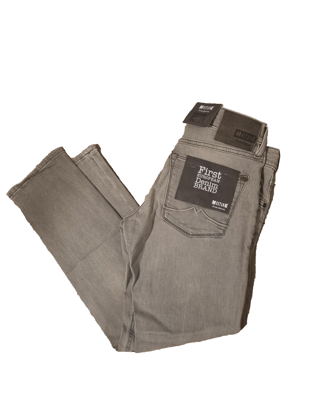 MUSTANG Herren Jeans Tapered W29 L32 Comfort High Stretch Grau BX1