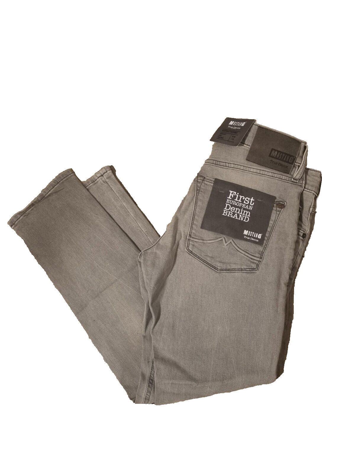 MUSTANG Herren Jeans Tapered W29 L32 Comfort High Stretch Grau BX1