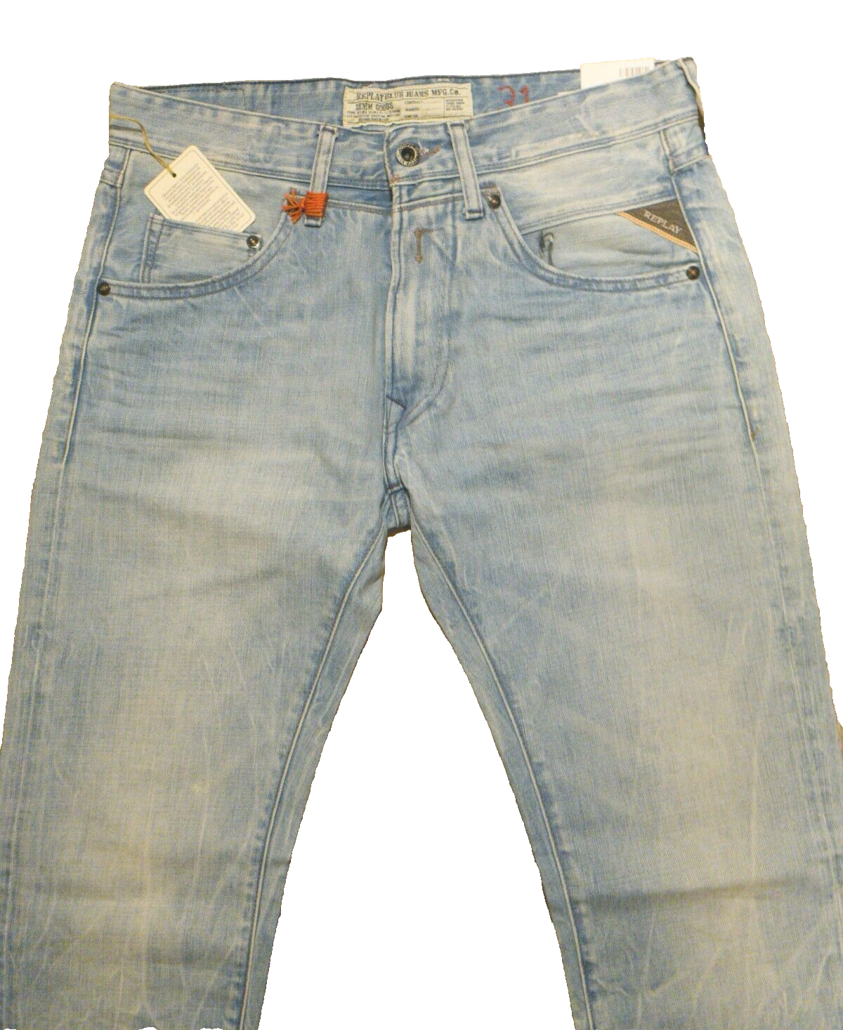 Replay Herren Jeans MASIG MA919 Hellblau W34/L34 , 100% Baumwolle T2-5