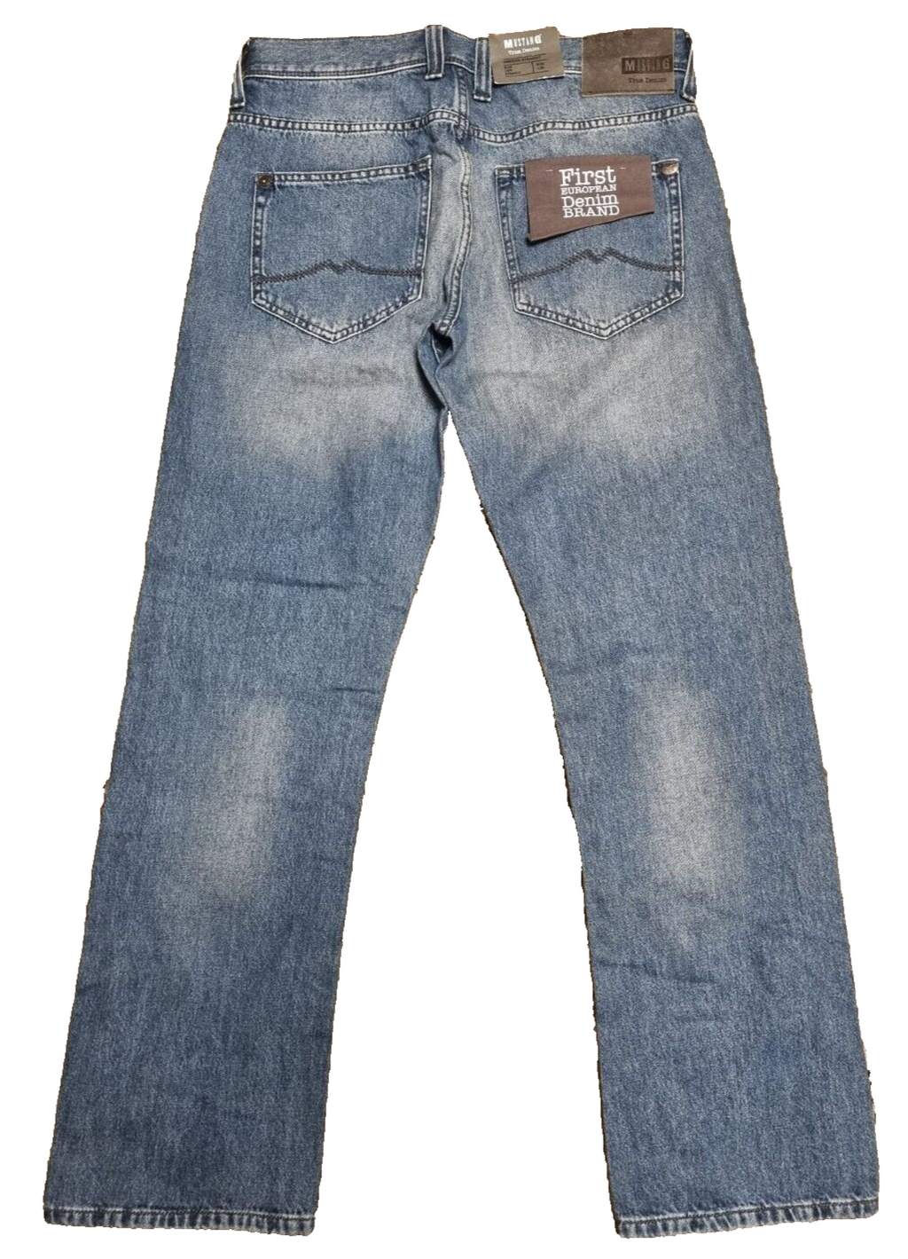 Mustang Oregon Straight Herren Jeans, Slim Fit Blau W32 L32 Denim Hose BR3E1