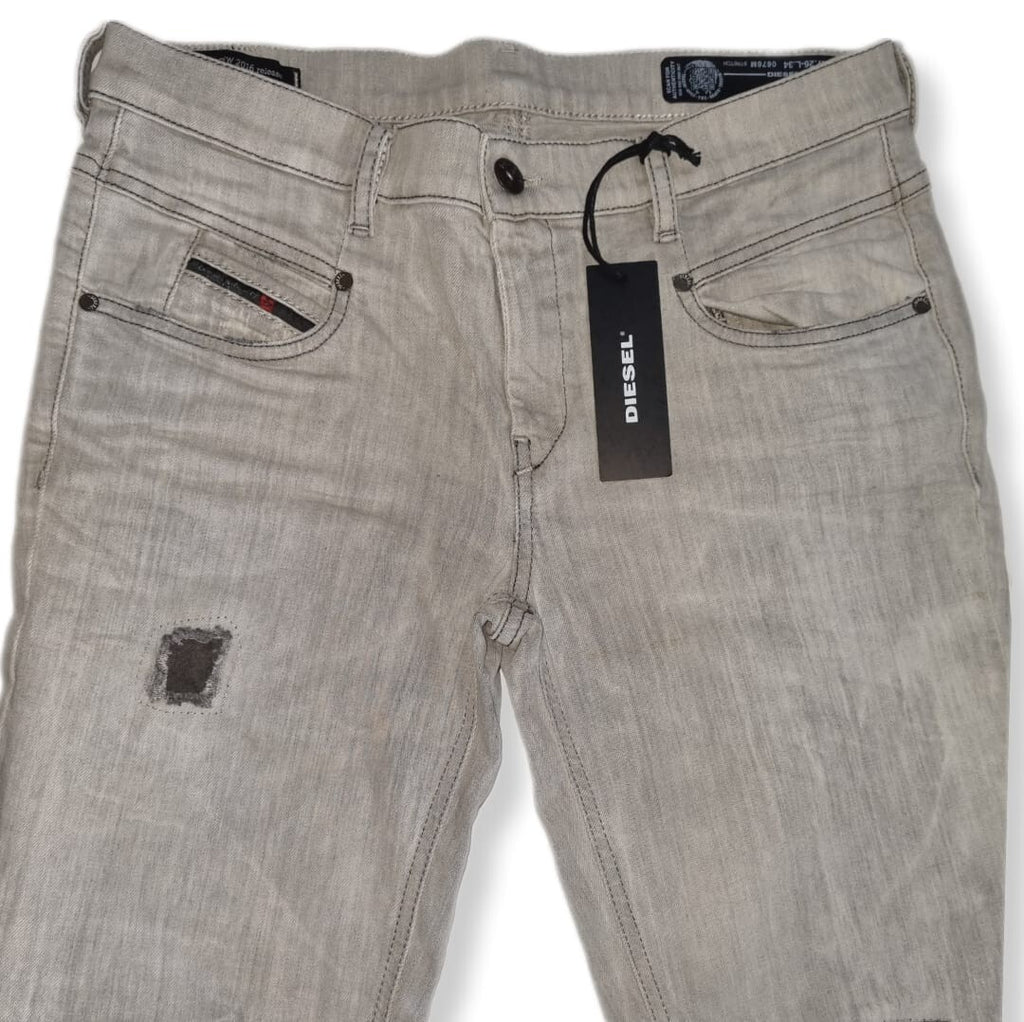 DIESEL Damen Jeanshose BELTHY 00SSSJ 0676M Regular Slim Straight Leg Low Waist