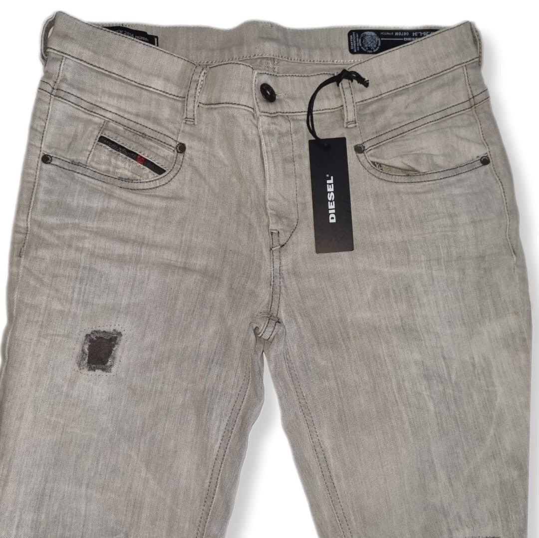 DIESEL Damen Jeanshose BELTHY 00SSSJ 0676M Regular Slim Straight Leg Low Waist