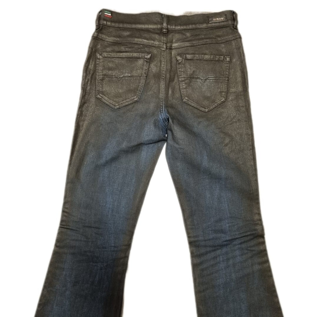 DIESEL Damen Jeans Sandy-B W28 L32 Schwarz Bootcut Regular Waist Sonderkondition