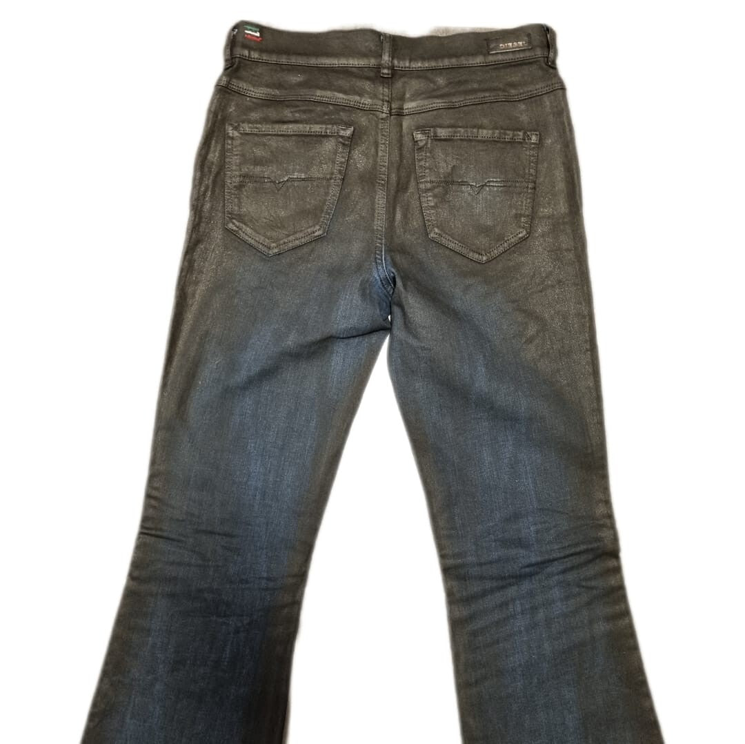 DIESEL Damen Jeans Sandy-B W28 L32 Schwarz Bootcut Regular Waist Sonderkondition