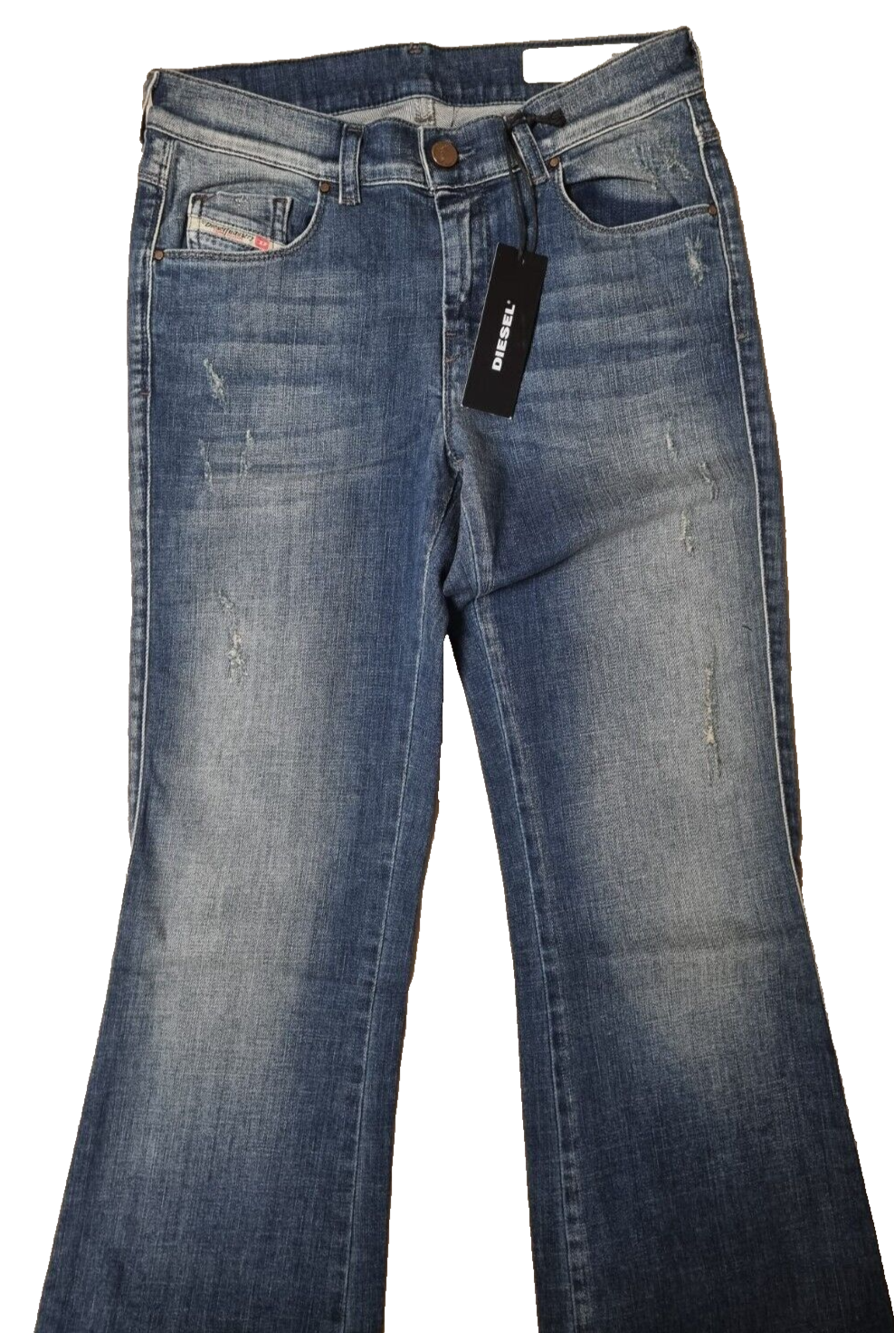 DIESEL Damen Jeans Sandy-B 00SNY3 084BI | Regular Slim Bootcut | Blau | W26 L32