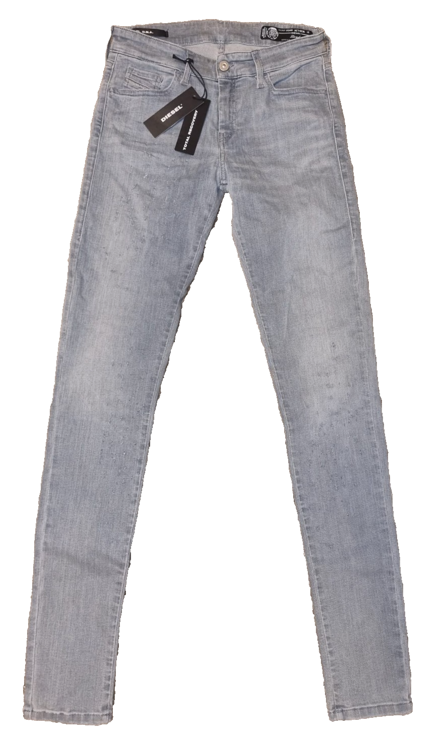 DIESEL Damen Jeans Slandy W29 L34 | Super Slim Skinny | Blau/Grau DENIM BR3E1