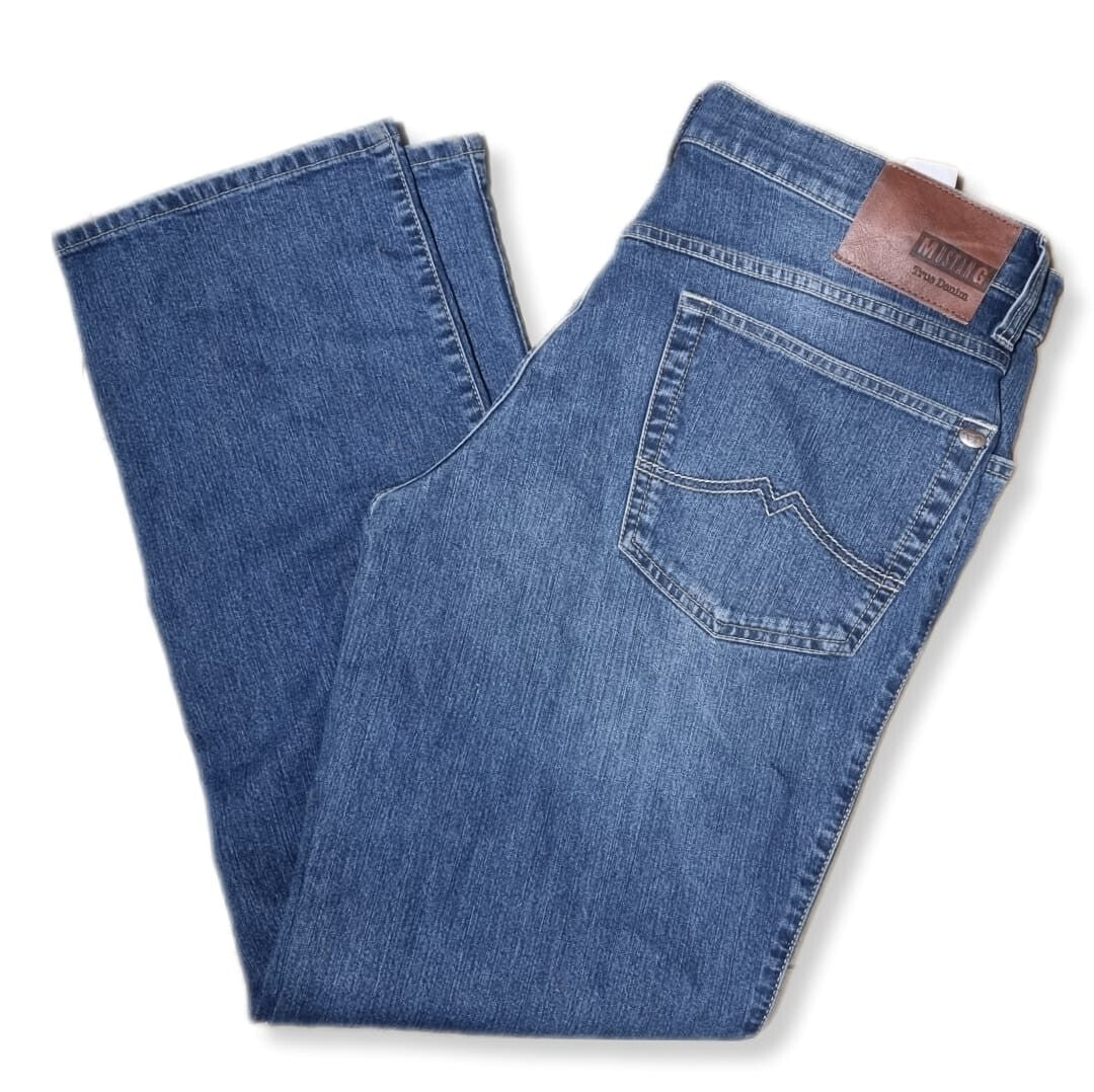 MUSTANG Herren Jeans Tramper - Slim Fit - W36 L32 Blau mit kleinem Fehler BR2E1