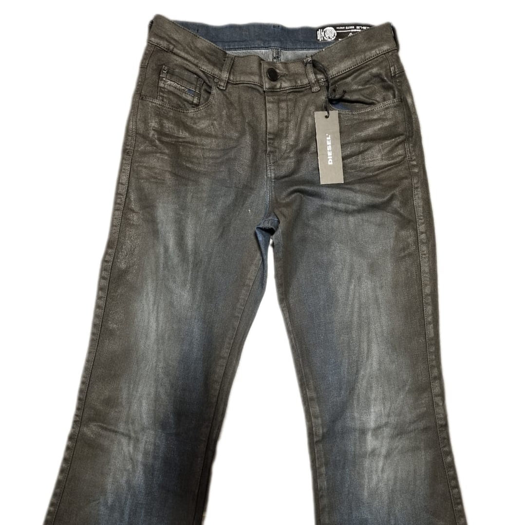 DIESEL Damen Jeans Sandy-B W28 L32 Schwarz Bootcut Regular Waist Sonderkondition