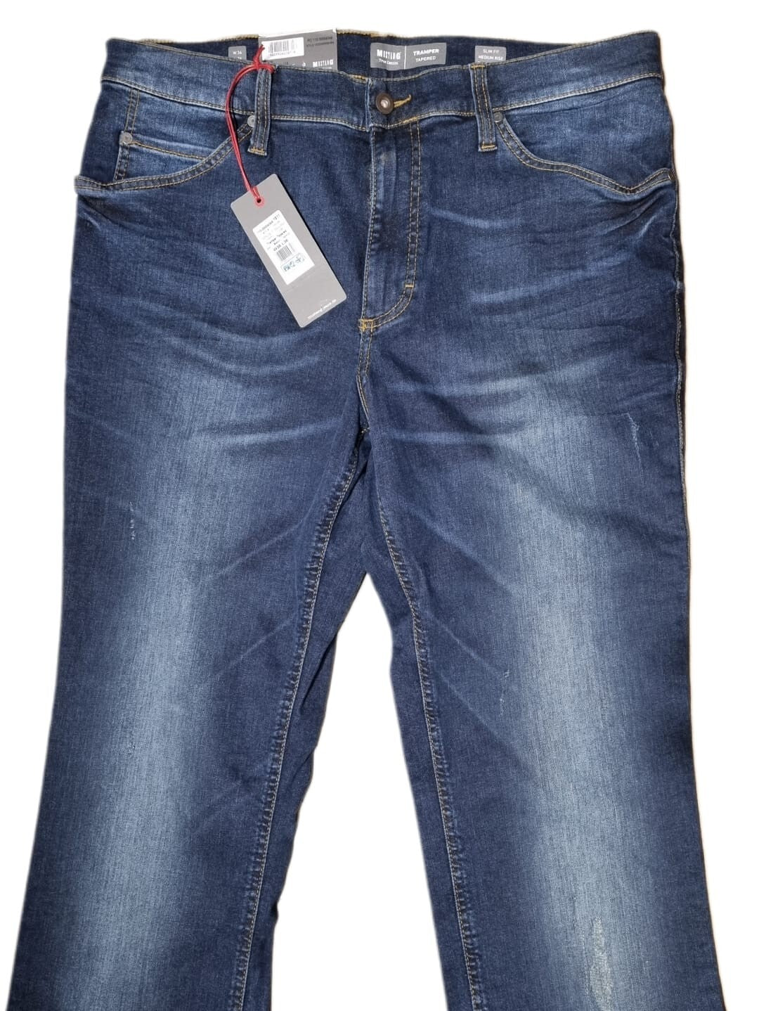 MUSTANG Herren Jeans Tramper Tapered W36 L36 Dunkelblau Jeanshose BR2E1