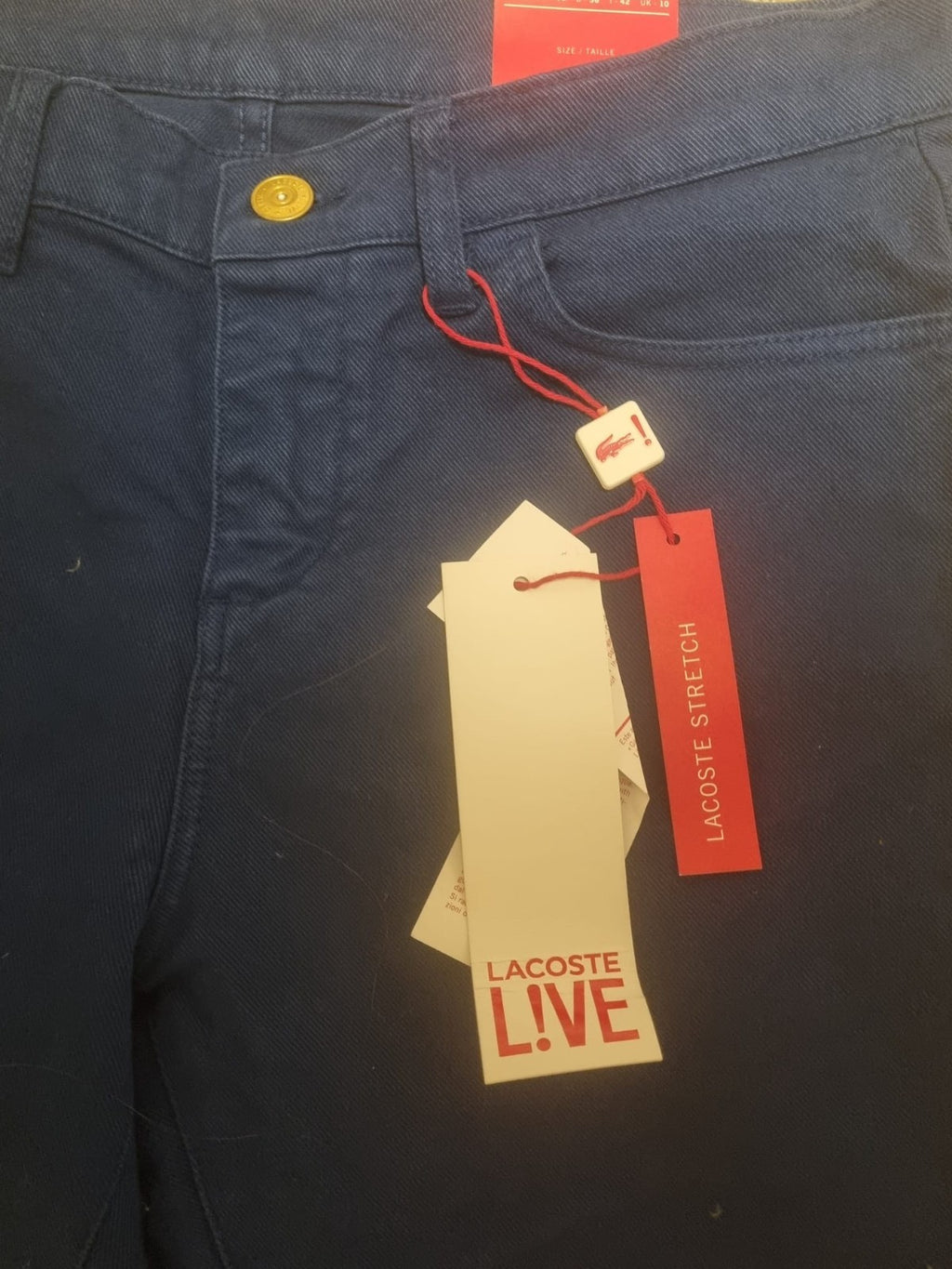 Lacoste Live Damen Jeans W28 D36 Slim Fit Low Rise Blau HF5726 CC3 T28 M4