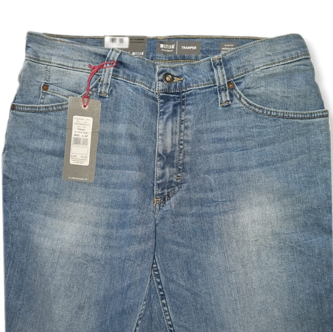 Mustang Herren Jeans Tramper Slim Fit Medium Rise Straight Leg 1005706 5000 212