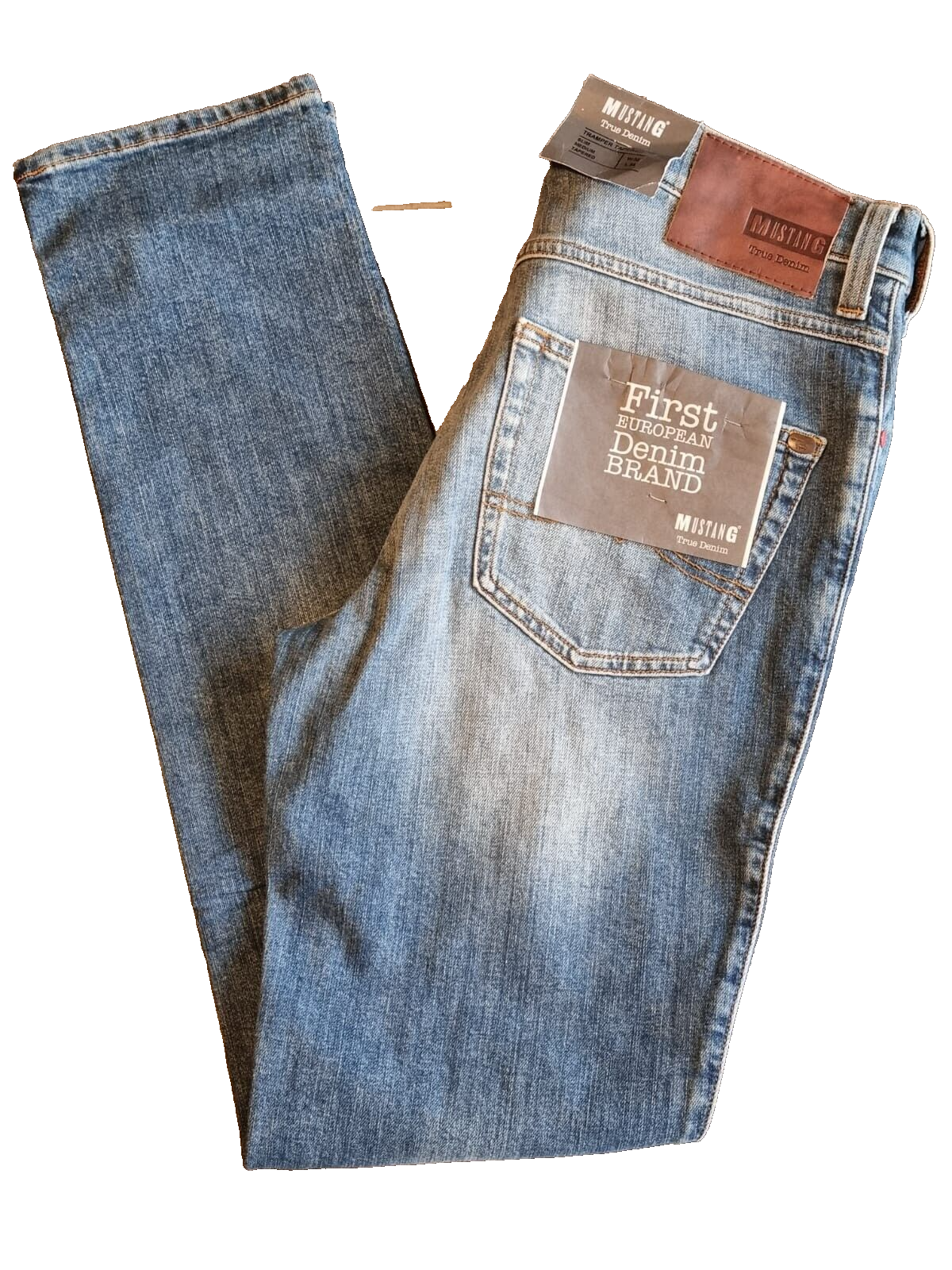 MUSTANG Herren Jeans Tramper Tapered W32 L34 Slim Fit Blau Medium Rise