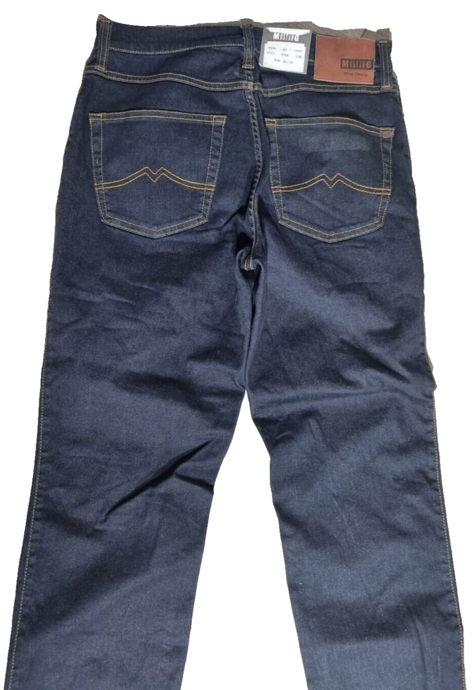 MUSTANG Herren Jeans Tramper Tapered W32 L34 Blau | Slim Medium Schönheitsfehler