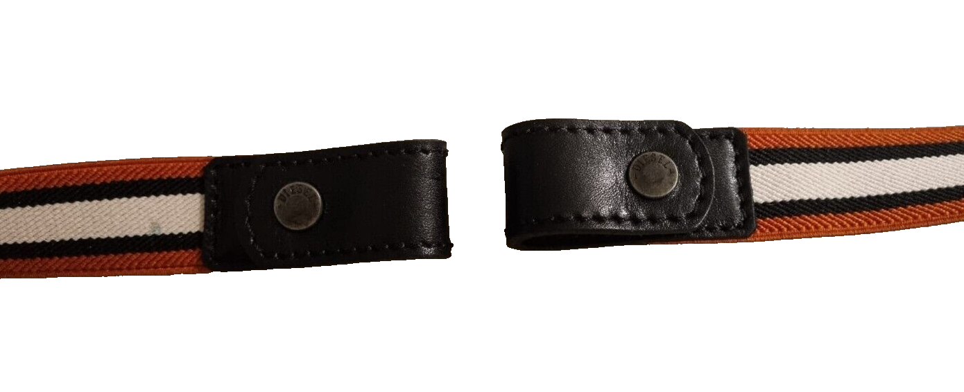 DIESEL BLOGOS Damen Stretch Gürtel Uni Elastisch Leder Metall 00SFXS OTAEO #90