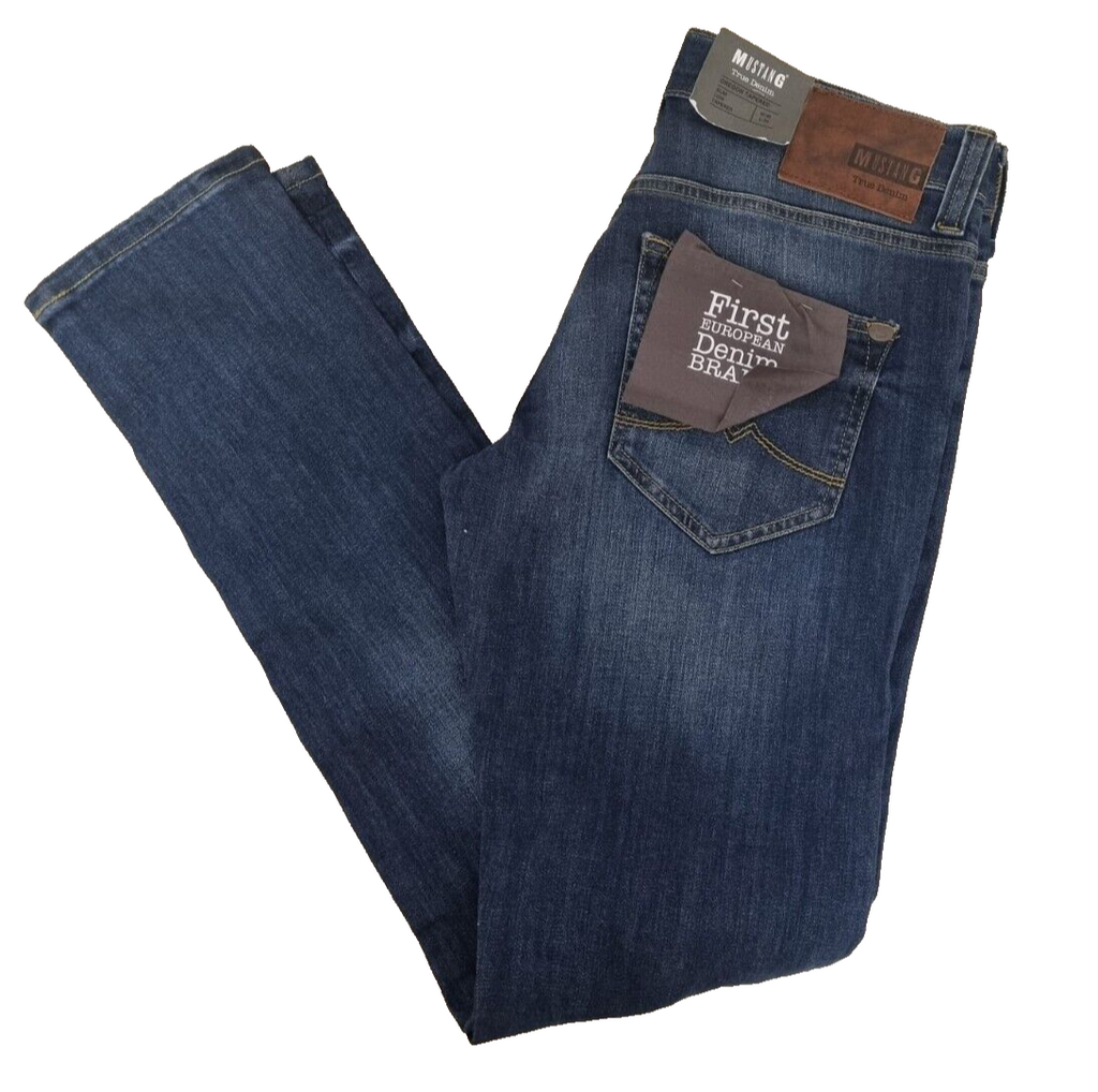MUSTANG Herren Jeans Oregon Tapered Blau | Slim Low Tapered | W30 L34 BR1C1