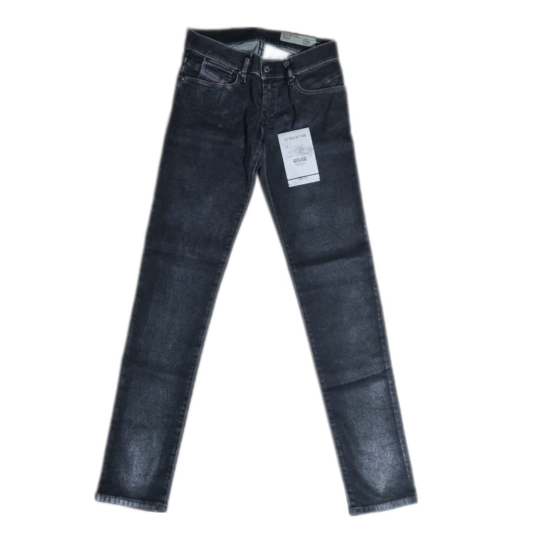Diesel Damen Jeanshose Schwarz Metallic Getleg 00CSDN 0601C W25 L32 Slim Skinny