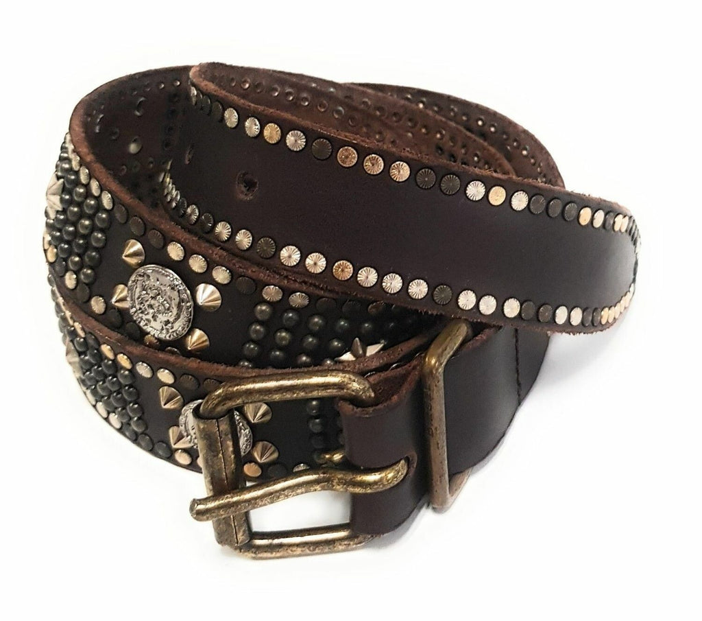 DIESEL BEGELY Damen Ledergürtel 95 cm Braun 31 mm Echtleder 00SLBE0PAJE