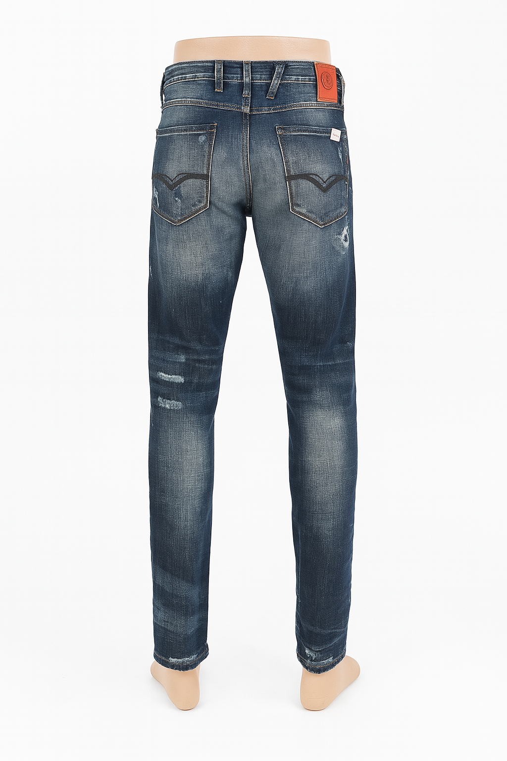 Replay Herren Jeans M914F Blau W32 L34 – 100% Baumwolle – Slim Fit K9