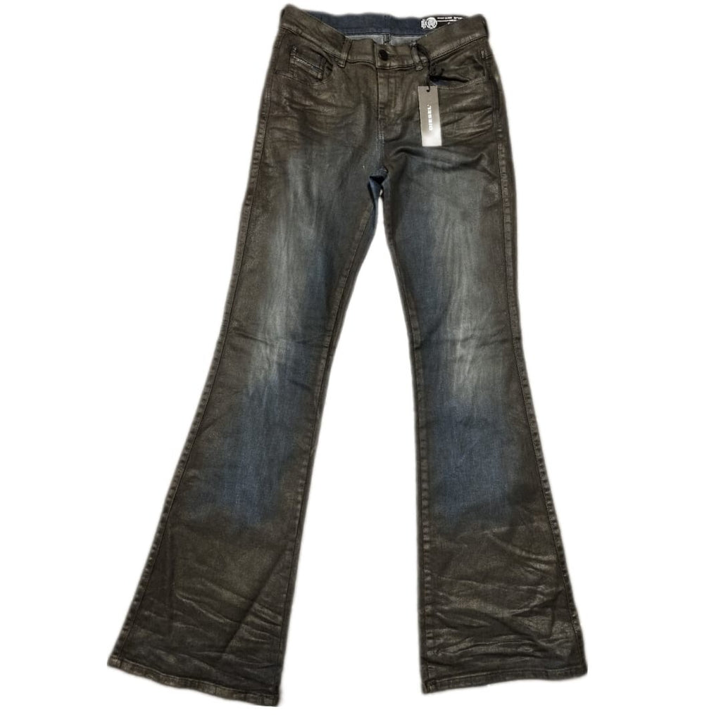 DIESEL Damen Jeans Sandy-B W28 L32 Schwarz Bootcut Regular Waist Sonderkondition