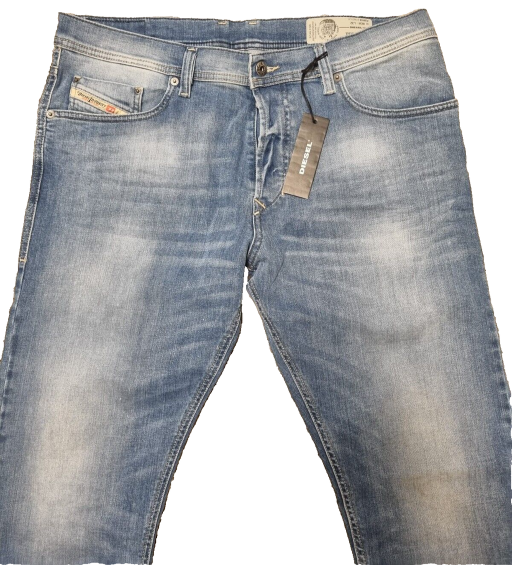 Diesel Herren Jeans Tepphar W34 L32 - Slim Carrot Stretch, Blau Jeanshose T2-1