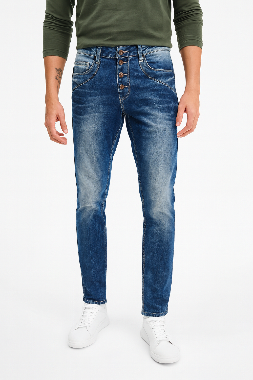 CIPO & BAXX Herren Jeans C-1170 Blau | Loose Waist Slim Leg | W34 L34 M1