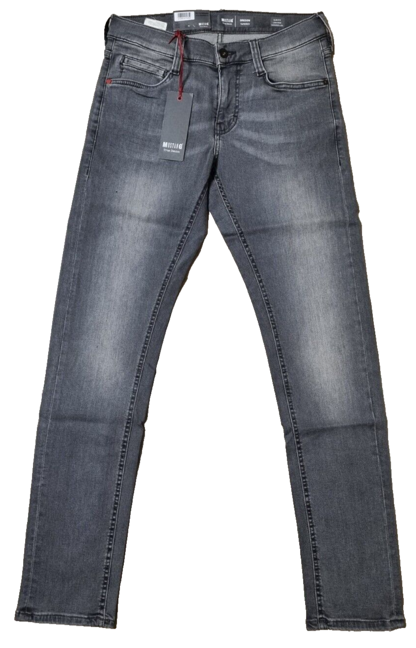MUSTANG Herren Jeans Oregon Tapered Grau | Slim Fit Jeanshose | W30 L34 | BR1C1