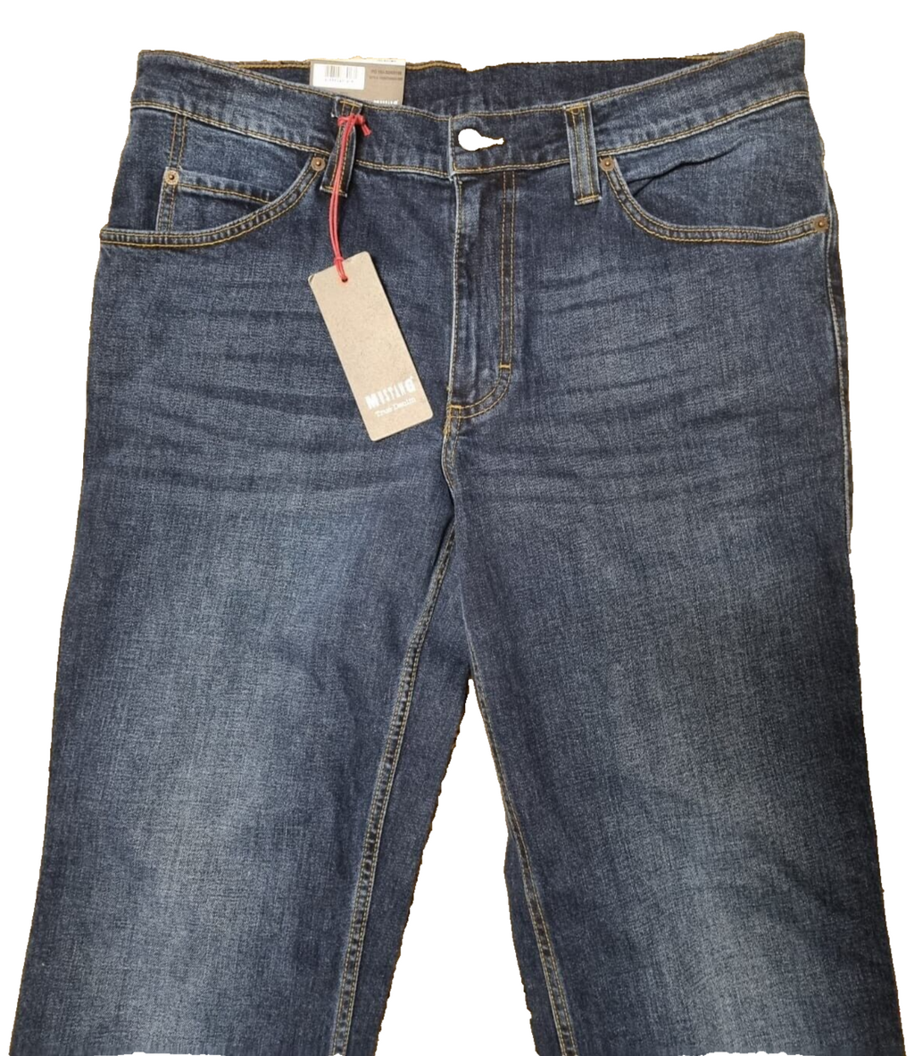Mustang Herren Jeans Oklahoma Slim Medium Straight W36 L32 - Bequem & Blau t2-1