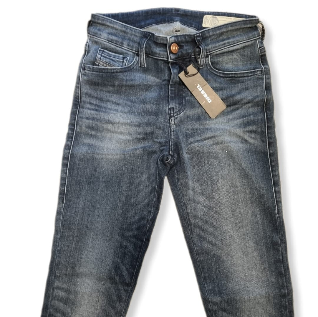 Diesel Slandy 084PZ Damen Jeans Hose W25 L32 Super Slim Skinny Reg Waist