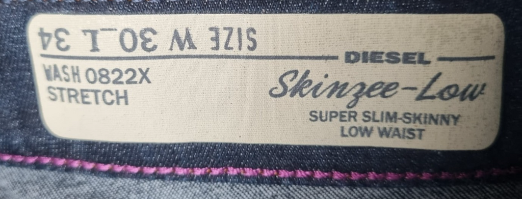DIESEL Damen Jeans Skinzee-Low W30 L34 | Super Slim Skinny | Blau Stretch