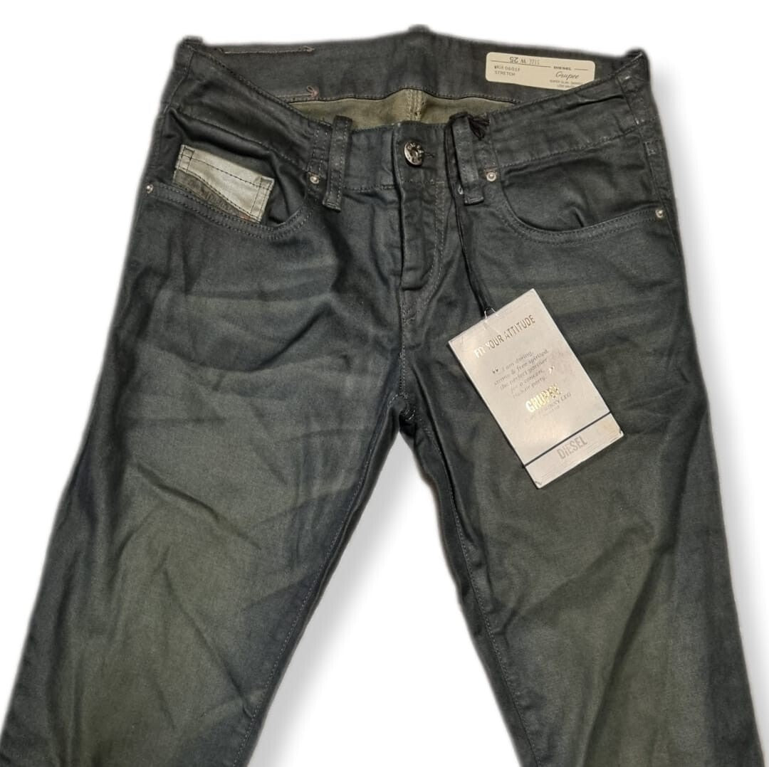 DIESEL Damen Jeans Grupee 0601F Stretch Antrazit W25 Extra Slim Fit Low W PL5B1